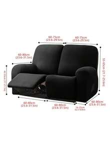 4-Trozo Funda Sofá Reclinable Elástica Y Dividida,Funda para Sillon Impermeable,Antideslizante.Elástico y Lavable - Café integral - Ver 3