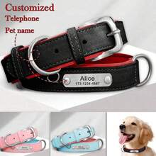 Collar de perro de cuero de PU personalizado, un regalo ideal para mascotas queridas, familia, amigos y amantes de las mascotas - Rojo - Ver 16