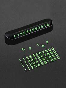 1pc Press-Down Hidden Temporary Parking Number Sign With Night Visibility, Durable Plastic Car Dashboard Phone Number Card For Easy Contact - one-size - View 2