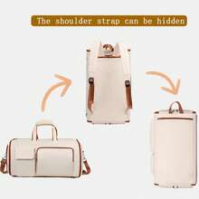 Large Capacity Travel Luggage Duffel Bag, Fashion Garment Bag, Multi-Function Clothing Storage Bag, Backpack/Handheld/Shoulder Versatile Travel Bag, Wet & Dry Separation Tote, Multi-Pocket Messenger Bag, Suitable For Travel, Business Trip, Etc. Bag For School School Accessories School Stuff