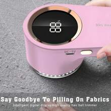 FoBianJie FOBIANJIE Rasoir à tissu rechargeable, rasoir à peluches électrique avec écran LED, lame à 1/3 de feuille, épilateur pour vêtements, meubles, canapés, pilules, duvet