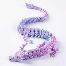 3D Printed Chinese Dragon Egg With Movable Joints - 11.8-Inch Dragon Flexible Statue, Color Series Home Office Decoration