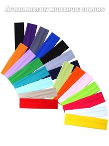 Bandeau de sport extérieur, bandeau absorbant la sueur pour le fitness et la course, casual, simple, , à haute élasticité et respirant, bandeau de couleur bonbon, bandeau de yoga absorbant la sueur, bandeau turban