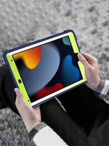 Shockproof Military Grade Anti-Fall 1pc Champagne Gold Transformer Robot Armor Tablet Case Compatible With IPad With Pencil Slot (Some Models) Spring Gift - Yellow - View 7