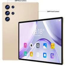 Qetupa 10.1英寸Z50安卓14平板电脑，3GB RAM + 64GB ROM，MTK 6755八核1.8GHz处理器，高清(1280x800) IPS触摸屏，支持蓝牙5.2和802.11ac WiFi 5，GPS，200万像素前置摄像头和500万像素后置摄像头，6000mAh大容量电池（不支持SIM卡）（不含适配器） - 金色 - 查看 6