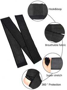 1Pc Elastic Wrap Ankle Support Brace Compression Knee Elbow Wrist Ankle Hand Support Wrap Gym Sports Bandage Strap ﻿,Compression Bandage Brace Support For Legs,Stabilising Ligaments, Squat,Basketball,Running