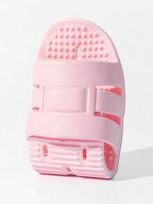 Unisex Foldable Travel Slippers, Indoor Home Bathroom Shower Drainage Quick Drying Massage Sandals, Lightweight Fast Drying Bathroom Non-Slip Flat Slides - Pink - View 5