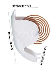 1 pièce Porte-bobine de moustique en forme d'escargot - Brûleur d'encens portable de grande capacité, convient pour la décoration de la maison et du bureau, inclut un plateau de récupération des cendres - Options de couleur noir et blanc