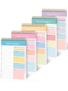 150pcsA To-Do List With Date Noted, Notebook, Spiral Notepad, Daily Plan, Hourly Scheduling Notebook, School Supplies, Stationery,Back To School
