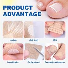 32/72pcs Toenail Care Tape, Thick Nail Protection, Double-Layer Design Of Adhesive Tape Nail Protection And Appearance - Apricot - View 4