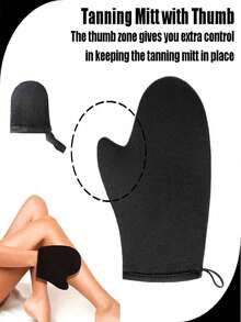 2 Återanvändbar självbruningsvante för kropp och ansikte, dubbelsidig appliceringsvante för lotion, tvättbar solbränningsvante för kroppsvård Spa-oljning - med tumme och sammetsfoder, solbrännings- och solskyddsmedelsvante för solfri solning, kroppslotion, solbränna, spray och gel, väska, organisering, förvaring, hårklämmor - Multifärgad - Visa 8