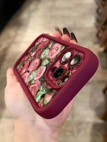 Funda para teléfono con estampado de carey. Funda clásica retro con estampado floral de rosas. Funda de TPU suave, anticaídas, antideslizante y antigolpes. Compatible con phone S. Funda para phone 5/15 Plus/15 Pro/15 Pro Max (1 unidad) - Multicolor 2 - Ver 3