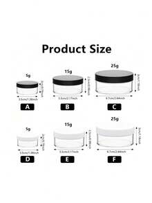 1pc/5pcs Reusable Empty Plastic Loose Powder Jar Cosmetic Powder Puff Case Sifter Cosmetic Containers Portable Loose Powder Case Cheap, Cheapgifts,Gifts, Women's Gifts - Multicolor - View 2