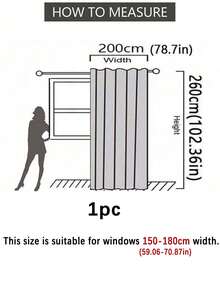 1pc Minimalist Style Pure White Sheer Curtain