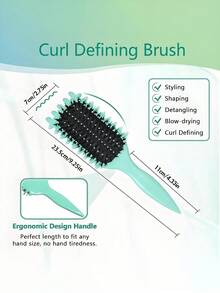 卷发刷，卷发定型刷，用于梳理和塑造男士和女士的卷发，以减少拉扯，梳子清洁爪发刷清洁爪耙式设计刷子清洁器梳子清洁刷拆卸器迷你美发仪器