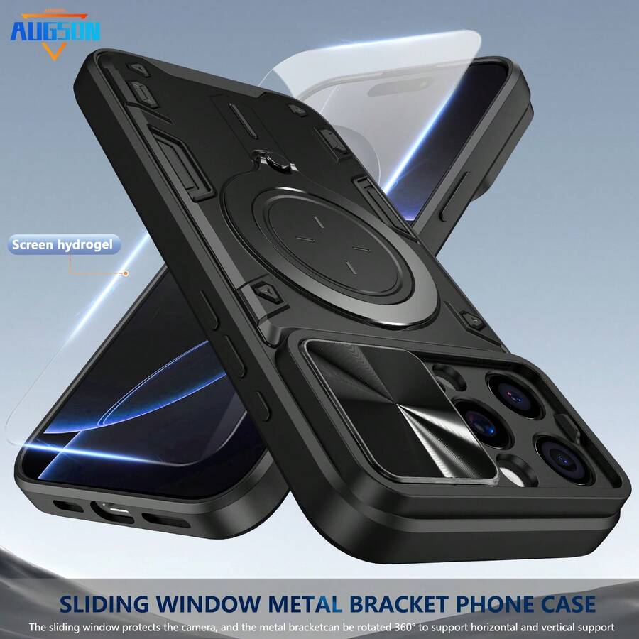 磁性 + 支架全新军用级手机壳 360 度旋转支架 + 军用防摔手机壳兼容 11/12/13/14/15/16 Pro Max、S25U/S22/23/24+、CUBOT A04/A05/A14/A15/A24/A25/A34/A54S、Teclast、OPPO、VIVO、Redmi Note 13C+、HONOR X7/X8/X9、OPPO/VIVO 等型号，TPU 材质手机保护壳适用于 / PIXEL 6/7/8/9 Pro A 防水防震防摔防刮