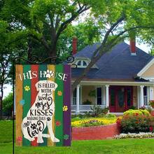 Dog Lovers Garden Flag 30.48 X 45.72 Cm Double Sided Flag Exterior Vertical Holiday Garden Decoration
