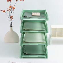 Multi-Layer Horizontal File Organizer, Large Capacity Storage For Documents, Contracts, Files, Various Colors, Desktop Office Necessity