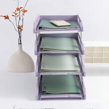 Multi-Layer Horizontal File Organizer, Large Capacity Storage For Documents, Contracts, Files, Various Colors, Desktop Office Necessity