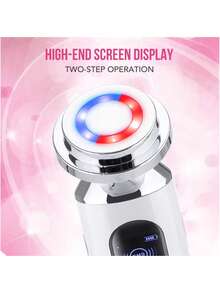 400mAh Battery Capacity Facial Massage Device With Microcurrent, RF And Lifting Functions For Skin Tightening And Beauty - Pink - View 4