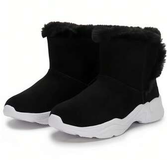 Skechers 女童鞋新款加絨保暖雪靴舒適休閒短靴