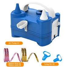 AOYI 1pc, Electric Balloon Pump, Portable Double Nozzle Electric Balloon Blower, Air Pump Balloon Inflator For Halloween Christmas Birthday New Year Wedding Party Decoration,Room Decorations - EU C Type Plug(220-240V) - View 5