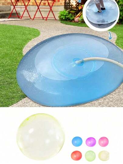 1 pieza - Globos de agua, pelota de playa gigante de gelatina, globos inflables, juguetes para adultos, para el jardín, uso en exteriores, piscina, reutilizables, para aliviar el estrés, juegos al aire libre, diversión en la piscina, fiesta de verano, suministros (40 cm - 80 cm)