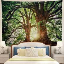 Forest Tapestry Nature Tree Tapestries, Extra Large Oversized Tapestry Wall Hanging, Tapestry For Bedroom Living Room Backdrop, Indoor Outdoor Decoration Home Decor Home Decoration For Bedroom,Living Room,Dorm - Big Tree Forest 2 - View 2