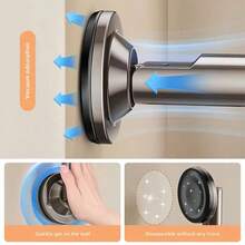 1 件商用衣架收纳架，浴室吸盘挂钩，阳台壁橱伸缩衣架，无需钻孔吸盘安装，长度可调，塑料材质，简约风格节省空间，家庭衣物收纳，衣物整齐有序 - 彩色 - 查看 7