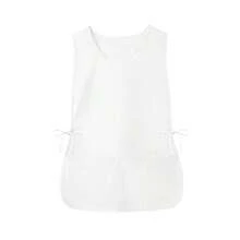 1 pieza Chaleco delantal sin mangas de tela de poliéster de un solo color con diseño de cabeza de caballo, atar a un lado, bolsillos y diadema, adecuado para hombres y mujeres, chaleco protector para trabajos al aire libre/interiores