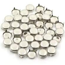 50/100pcs/Pack Metal Studs Round Four Claw Rivets For Leather Sliver Studs Rivets For Clothes Accessories For Bags DIY