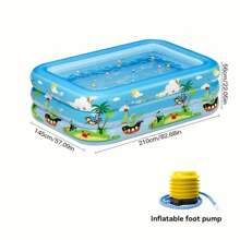 Home Inflatable Swimming Pool, Large Circular Pool With Slide, Suitable For Summer Yard Water Entertainment Games, Parties And Gatherings, Durable PVC Material, Easy To Carry And Store