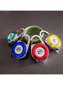 1pc Mini Keychain Tape Measure 2m Steel Tape Measure Delicate Small Steel Ruler Multipurpose Steel Tape Measure Gift Ruler