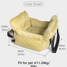 Dog Carrier Car Seat For Dogs & Cats - Travel Carrier With Safety Hook & Buckle, Handheld/Shoulder Strap, Corduroy Fabric, Fits Car Front/Back Seat, Multi-Scene Use (Cafe/Park/Outdoor) - Multicolor - View 23