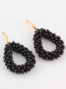 sehuoran 1 Pair Handmade Beaded Crystal & Pearl Bohemian Style Earrings, Colorful Personalized Versatile Dangling Earrings With High-End Elegant Mixed Color, Suitable For Party & Daily Wear