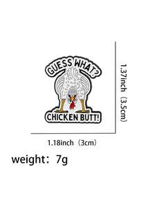 1PC Chicken Enamel Pin Funny Quote Brooch Pines Lapel Pins Badge On Backpack Clothing Accessories Animal Jewelry Friends Gifts - Multicolor - View 10