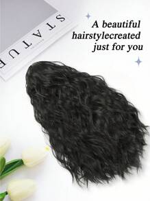 Ponytail Extension, 20 Inch Short Claw Clip Ponytail Extension, Wavy Curly Claw Clip In Ponytail Hair Extensions, Natural Fake Ponytail Synthetic Hairpiece For Women Daily