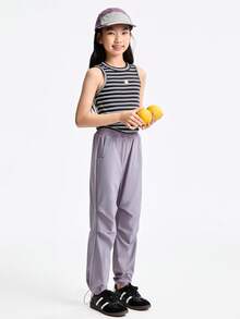 Annil Children's Clothing: Girls, Boys, Adults, Knitted Long Pants For Summer - Purple - View 3