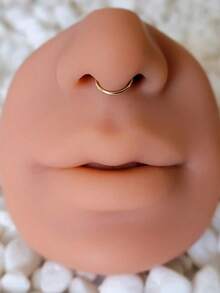 CIZME 4 Stücke 20G Fake Nasenringe aus Edelstahl, Faux Septum Ringe ohne Piercing, Clip-On Nasenhoop Ohrring Ring Sets, 8mm Faux Lippen Ohr Septum Ring ohne Piercing Körperschmuck Set für Frauen und Männer, Fake Piercing Schmuck für den täglichen Gebrauch