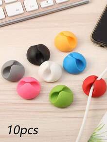 桌面线缆管理 - 手机充电线、耳机线、办公室/床边壁挂式线缆夹、数据线整理器、线缆保护器 返校