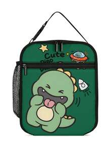 Kids Cute Butterfly & Dinosaur Insulated Lunch Bag, Casual Fashion Lunch Box Tote Bag For Boys And Girls, Suitable For School, Travel, Picnic, A Perfect Gift For Children - one-size - View 7