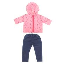 1 Set 18 Inch Doll Clothes, Jacket + Pants, Raincoat, Sunscreen Outfit, Fashionable Doll Dress With Star/Heart Pattern, 4 Color Options, Spring/Summer Doll Jacket, Suitable As Birthday Gift Or Holiday Toy Gift, Role Play