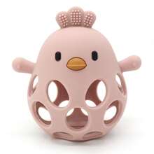 1pc Silicone Hollow Chicken Baby Teething Toy - Multicolor - View 8