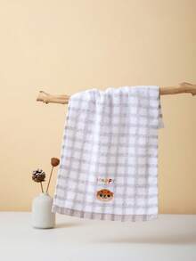 1/2/4/6 piezas Toalla pequeña con patrones bordados de animales como panda, jirafa, elefante, de 22,5 x 44 cm, colores aleatorios, absorbente y de secado rápido, adecuada para baño, escuela, etc.