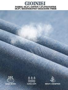 Women's Long Jeans Versatile Casual Wide-Leg Loose Regular Woven Thin Material New Retro High Waist Button Jeans Fashionable Slim Fit High Quality Affordable Best-Selling Jeans - 中藍色 - 查看 6