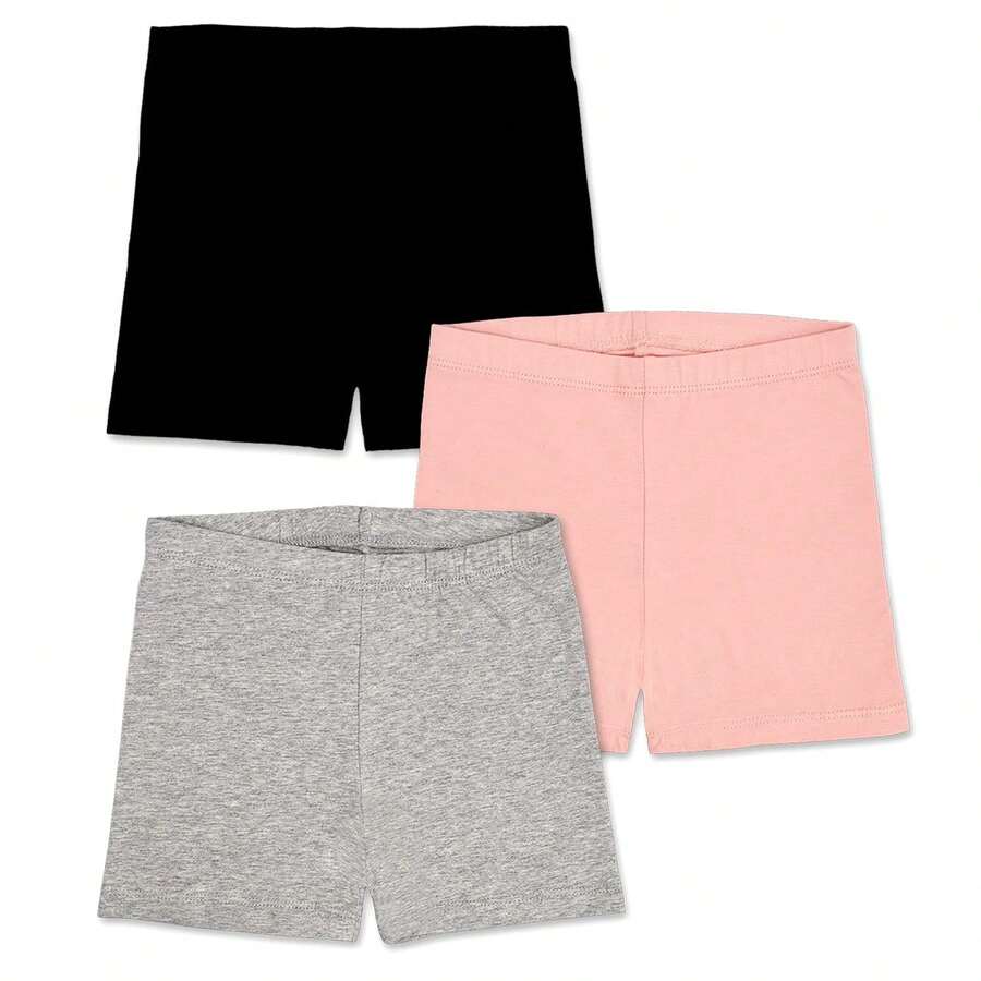 ELUTONG Girls Cotton Sports Shorts Breathable And 3 Pack - Nhiều màu A - Xem 1