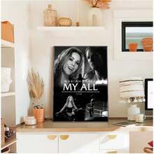 1 件可选框架海报墙艺术流行美国女歌手玛丽亚·凯莉海报卡通流行海报纸防水高清卧室入口家居生活，墙壁艺术带框架 - 彩色 - 查看 16