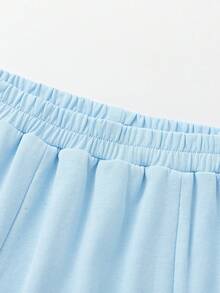 Balabala 女孩两件套服装，学院风夏季套装 - 粉紅藍 - 查看 5