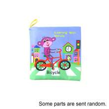 1pc / 4Pcs Baby Cloth Book, Crinkle Fabric Soft Books Set With Rustling Sound, Fruits Vegetable Cognition Toy For Toddlers (Some Parts Are Sent Random Colors)