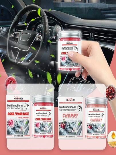 In-Car Aromatherapy Series, Low Irritation Formula, Purify & Refresh In-Car Air, Long-Lasting Fragrance, Rose & Cherry 2 Scent Options, Multiple Choices